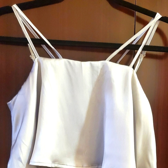 A Silver Missguided Floor-length Prom Dress - Picture 1 of 9